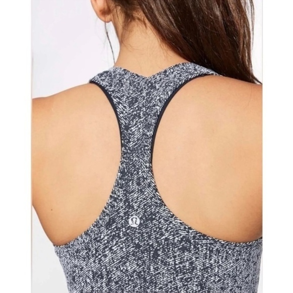 Lululemon Black And White Cool Racerback Tank-Women's size 4